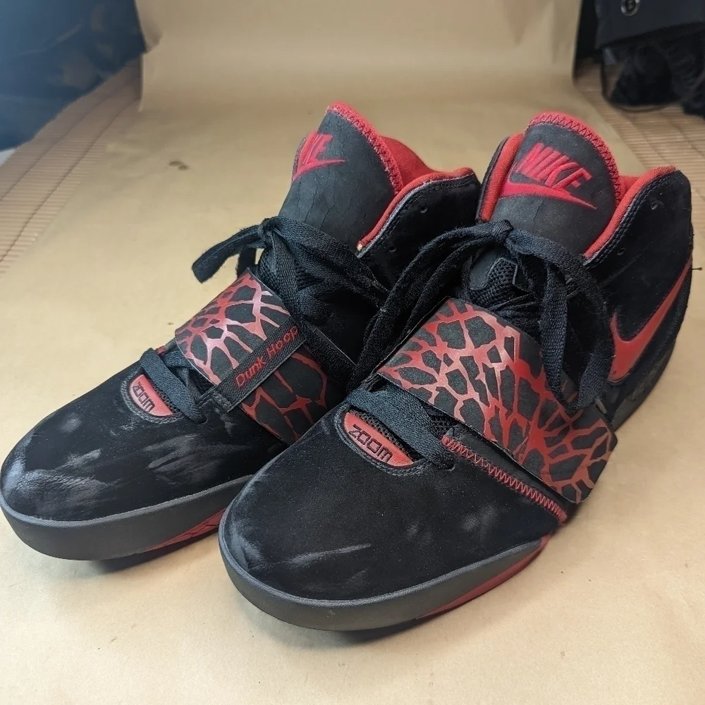 Nike Zoom Flight Dunk Hoop Basketball Men's Shoes. 324917-061 Size 15 Rare Red B